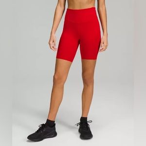 Lululemon Base Pace High-Rise Biker Short 8" Dark Red
